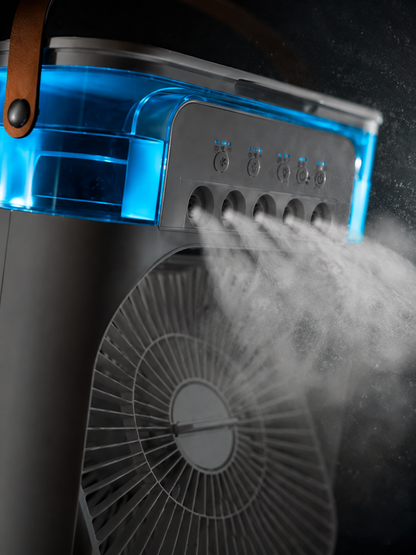 Ventilador Climatizador con pulverizador portátil