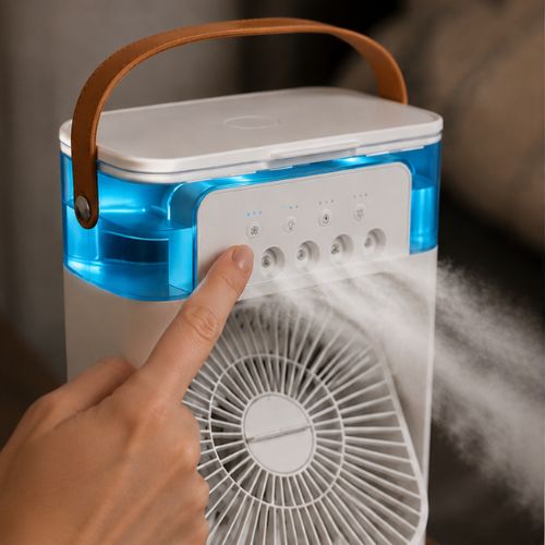 Ventilador Climatizador con pulverizador portátil